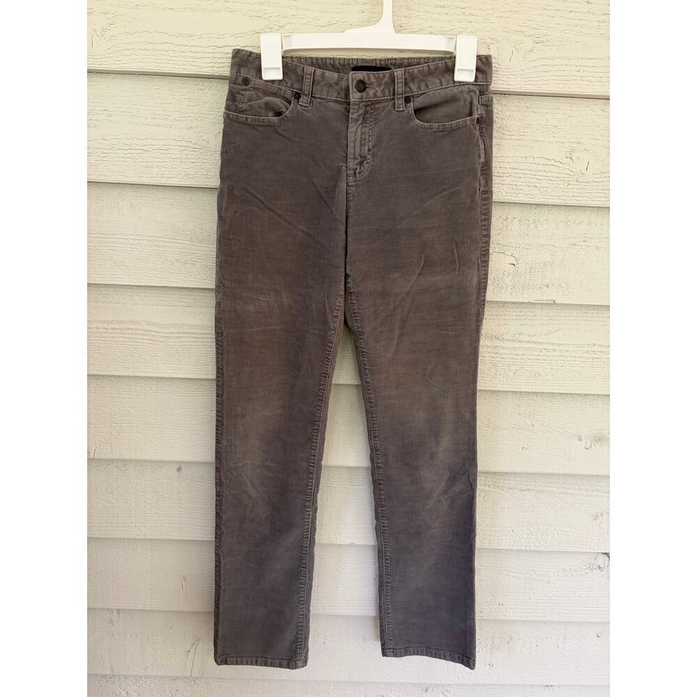 Talbots Heritage Corduroy Pants Size 4 Gray Straight Leg Classic - Picture 2 of 7